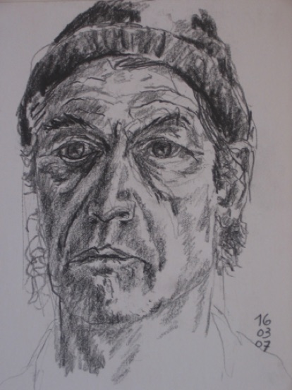 'Selbstbildnis',
Irland, Kohle, 2007,
30 x 20 'Selbstbildnis',
Irland, Kohle, 2007,
30 x 20